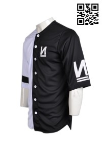 BU21 專業訂製棒球衫 團體印製棒球衫 半身拼接撞色棒球衫 棒球衫專門店